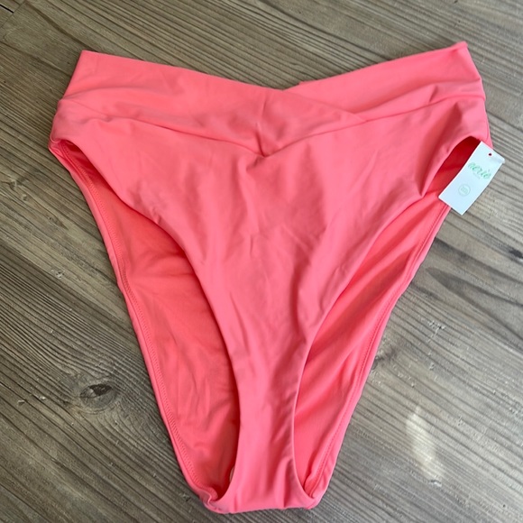 NWT Aerie High Waisted High Cut Cheeky Bikini Bottom - Picture 1 of 5